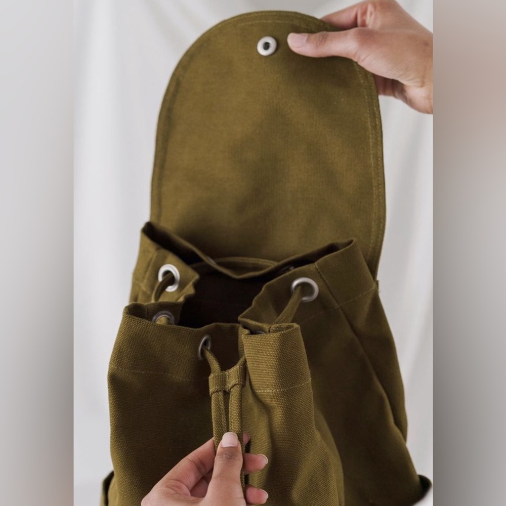 Baggu Canvas Drawstring Backpack - Kelp - image 4